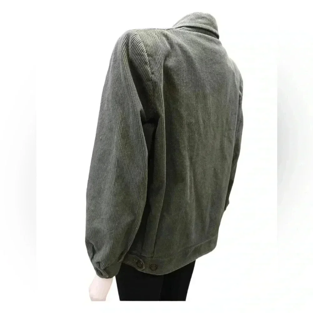 London Fog Vintage Green Corduroy Jacket Size 14-M - Picture 4 of 12